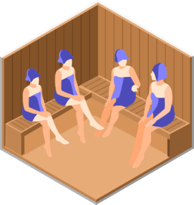 Gym Sauna Visual Illustration