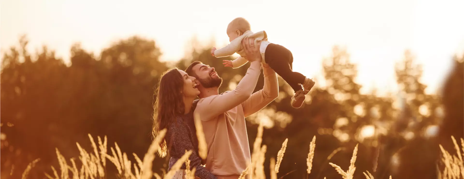 happy and healthy family.