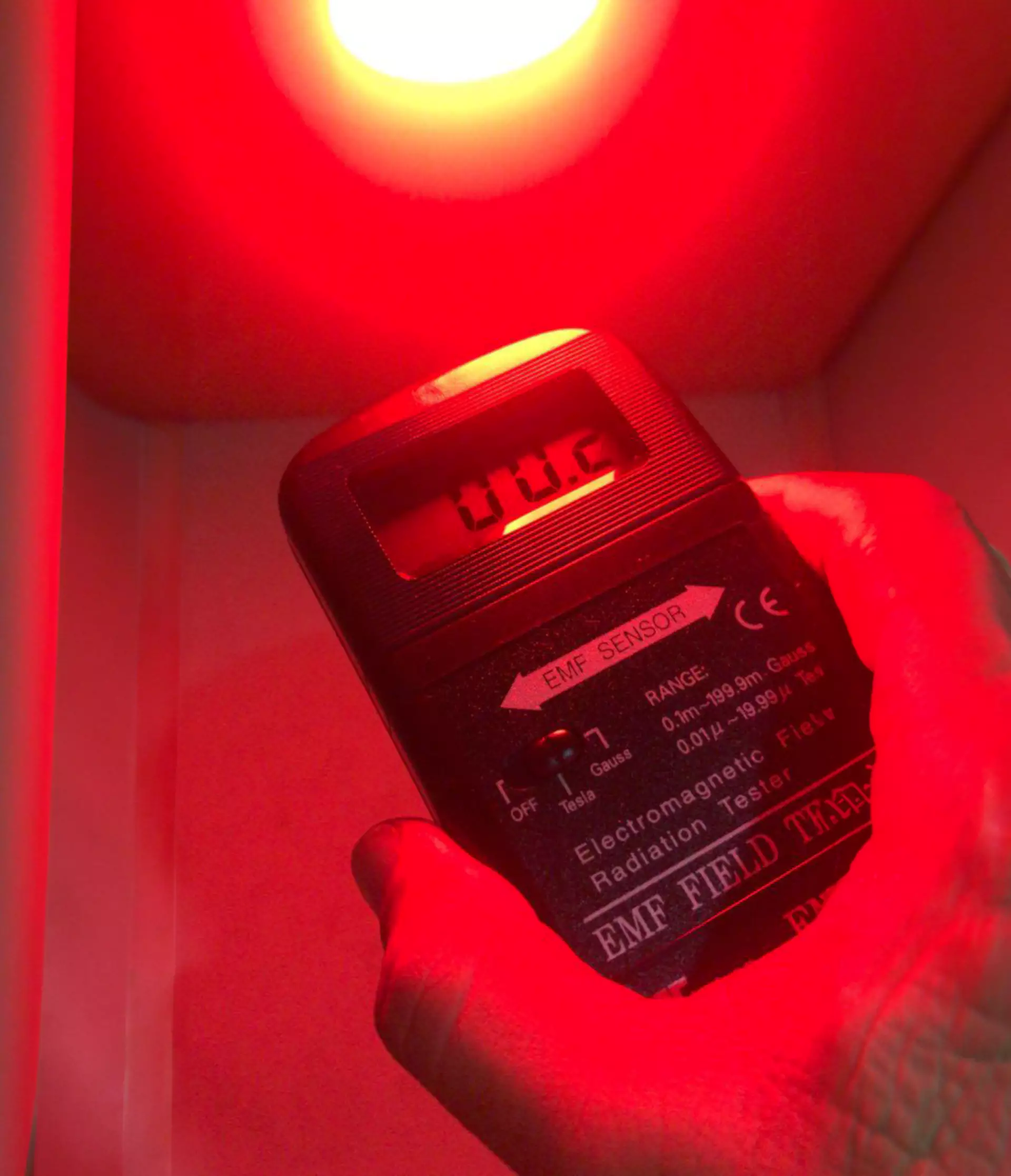 Low EMF in blizz infrared sauna
