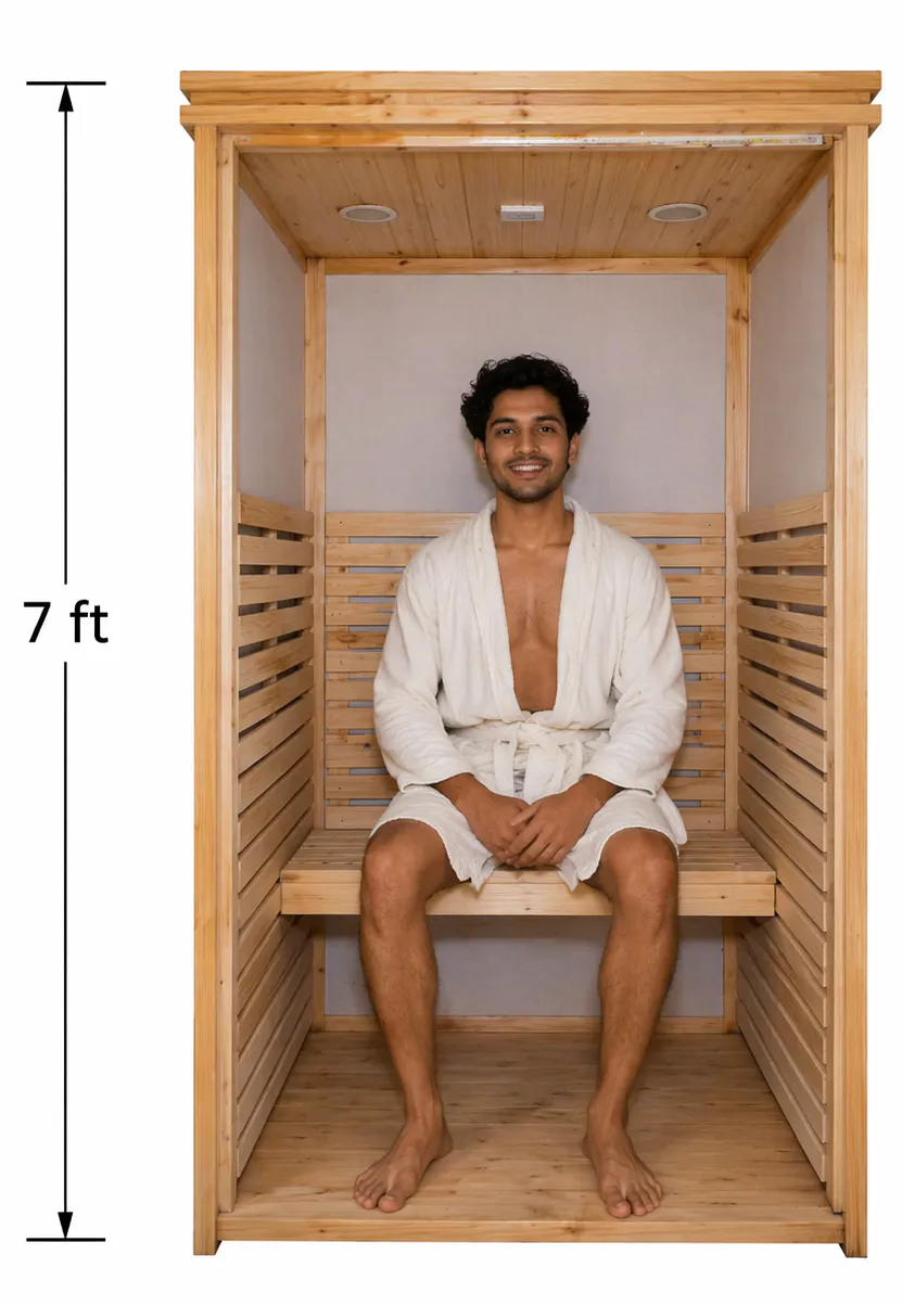Home sauna_inside with model