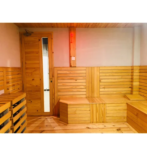 sauna inside view